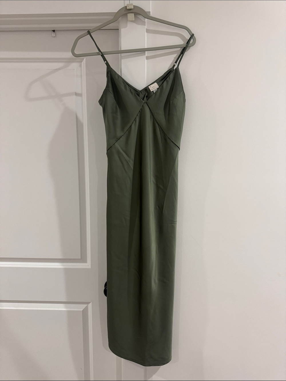 Olive Green Slip Midi Dress - A New Day
